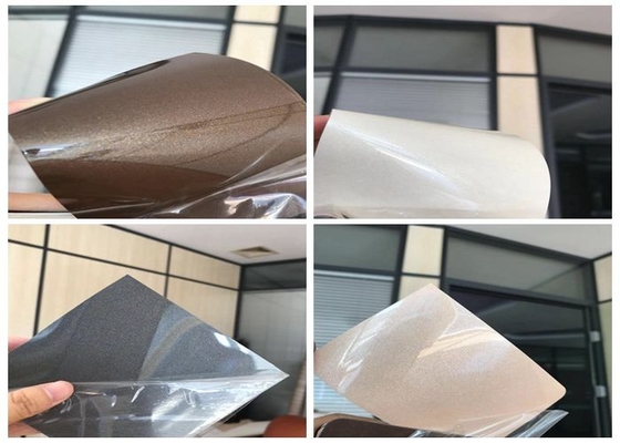 Film Dekoratif Pvc Berkilau Gloss Tinggi Untuk Pintu Lemari Dapur 0.15mm