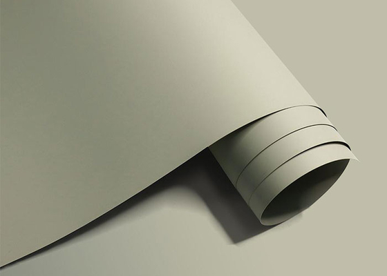 Super Mat Beige Solid Color PVC Foil Untuk Dekorasi Pintu Furnitur