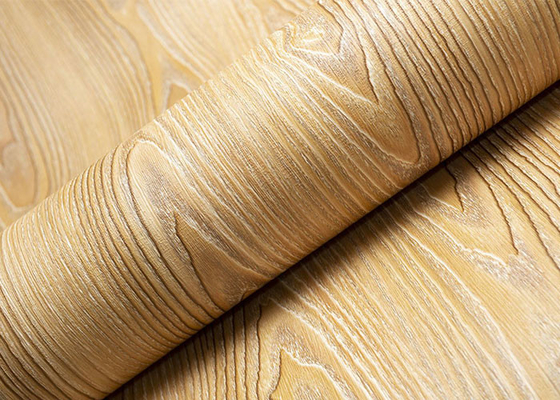 Self Adhesive PVC Furniture Foil Laminate Deep Embossed Wood Grain