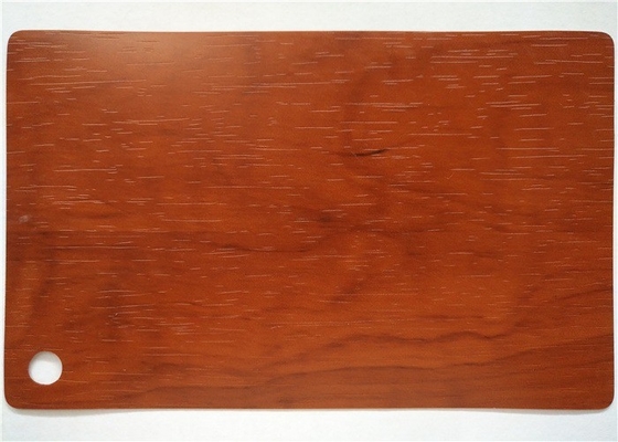 Cherry Wood PVC Decorative Foil Untuk Pintu Membran Furnitur 0.30mm