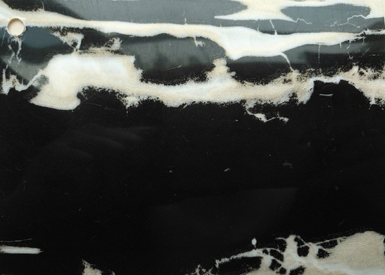 Marmer Hitam Film PVC Gloss Tinggi Untuk Dekorasi Meja Tahan Air