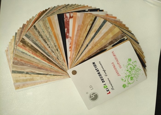 Ketebalan 0,50mm Film PVC Dekoratif Desain Marmer Gloss Tinggi Untuk Penutup Meja