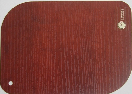 Non Adhesive Wood Grain PVC Decorative Film Foil Curtain Pipe Wrap