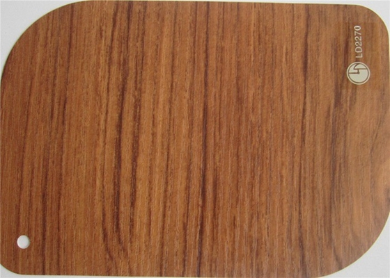 100 Micron White Wood Grain Dekoratif Membentang Film Langit-langit Pvc