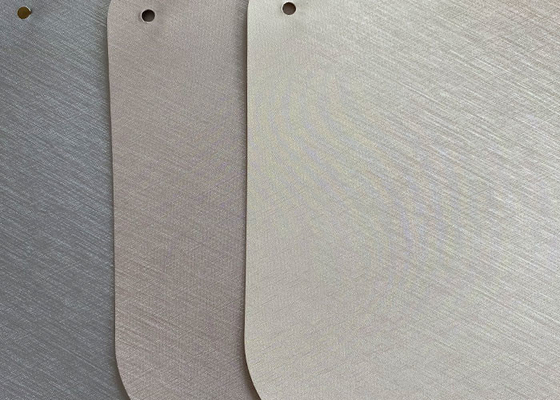 Perak Disikat Timbul PVC Dekoratif Foil Roll Tahan Api 3D Timbul